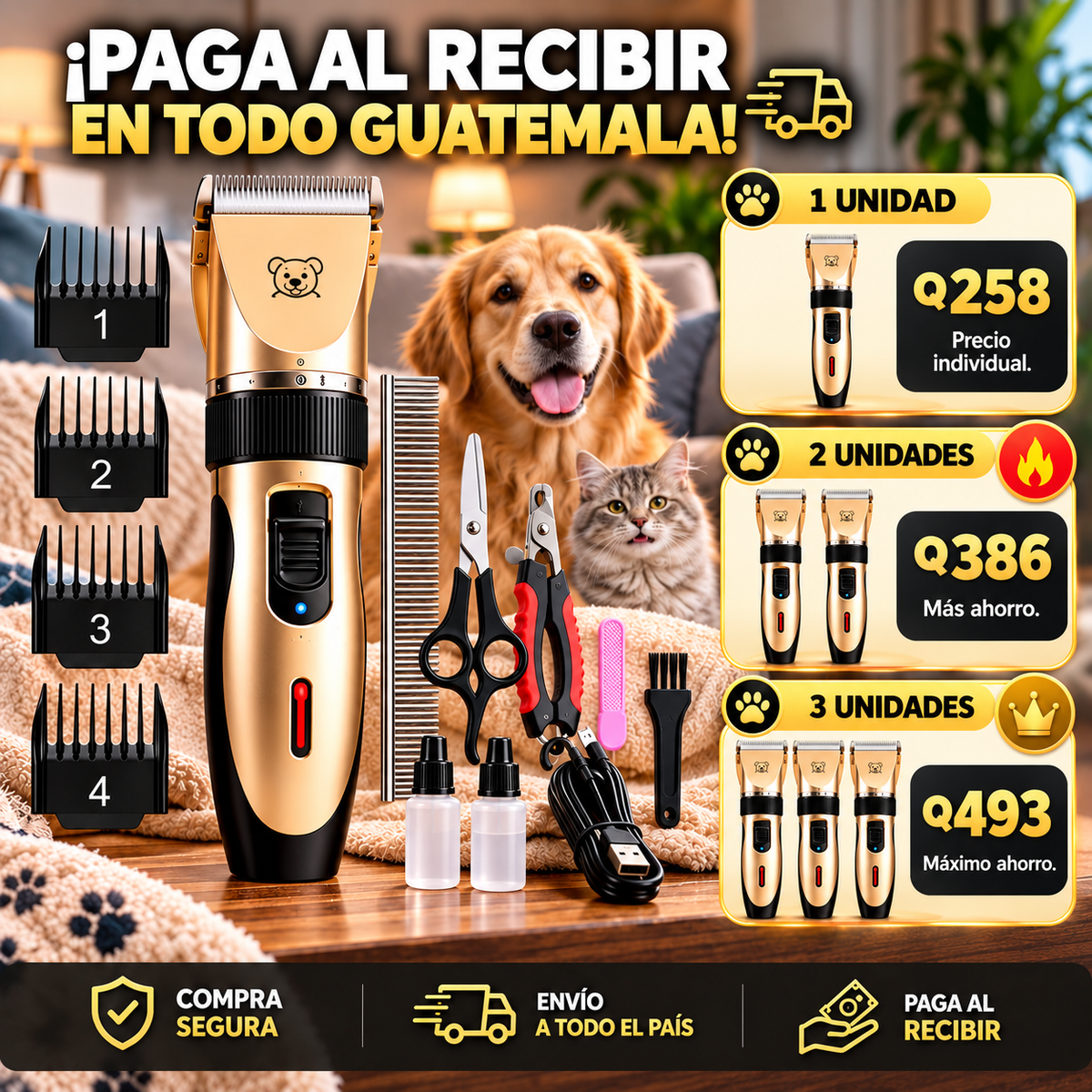 Cortador De Pelo Para Mascotas