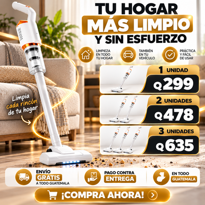Aspiradora 3 en 1 Inalámbrica — Limpieza práctica para tu hogar