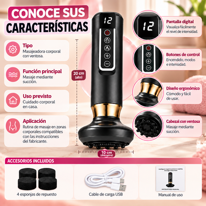 MASAJEADORA CON VENTOSA ANTICELULITIS ✨🍑 | CUIDA LA APARIENCIA DE TU PIEL DESDE CASA 💖