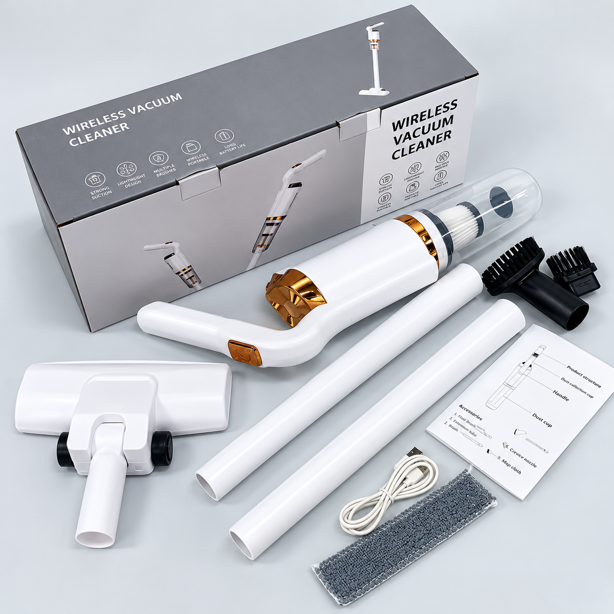 Aspiradora 3 en 1 Inalámbrica — Limpieza práctica para tu hogar